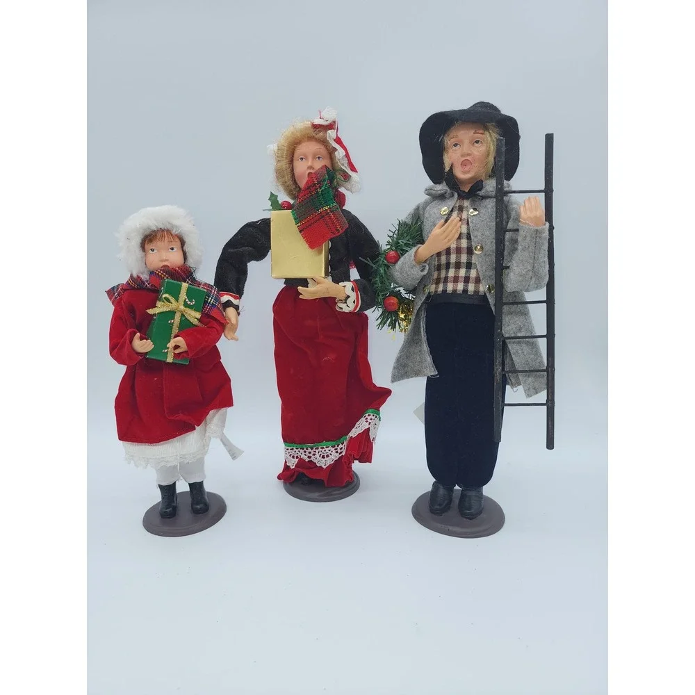 Dennis East International Christmas Morning Carolers Set of 3 Figurines 11 inch
